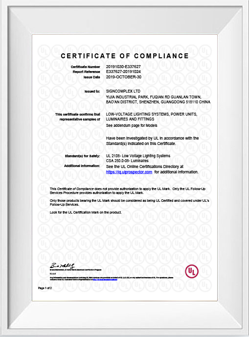 Emergency Light Supplier UL Certified