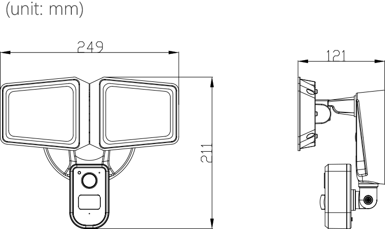 Camera Motion Security Lights SEC101P