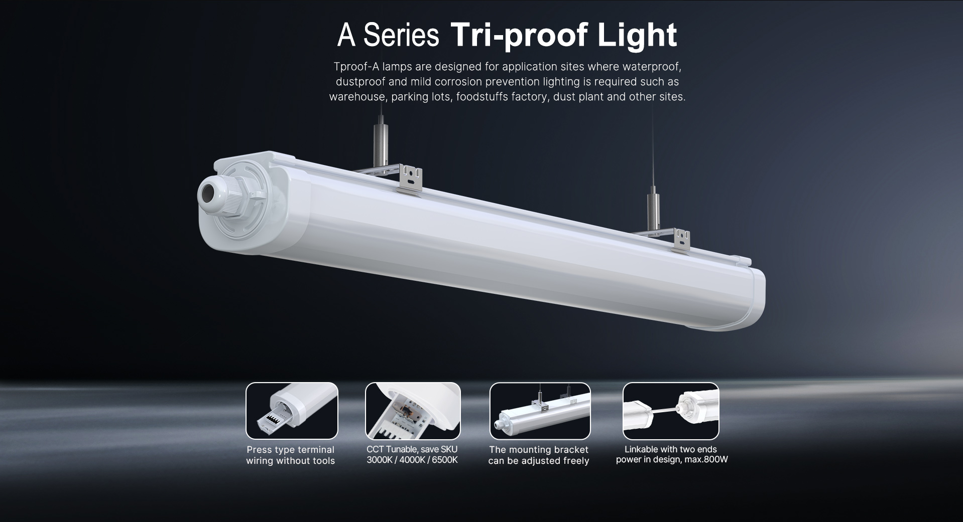 A series tri-proof light