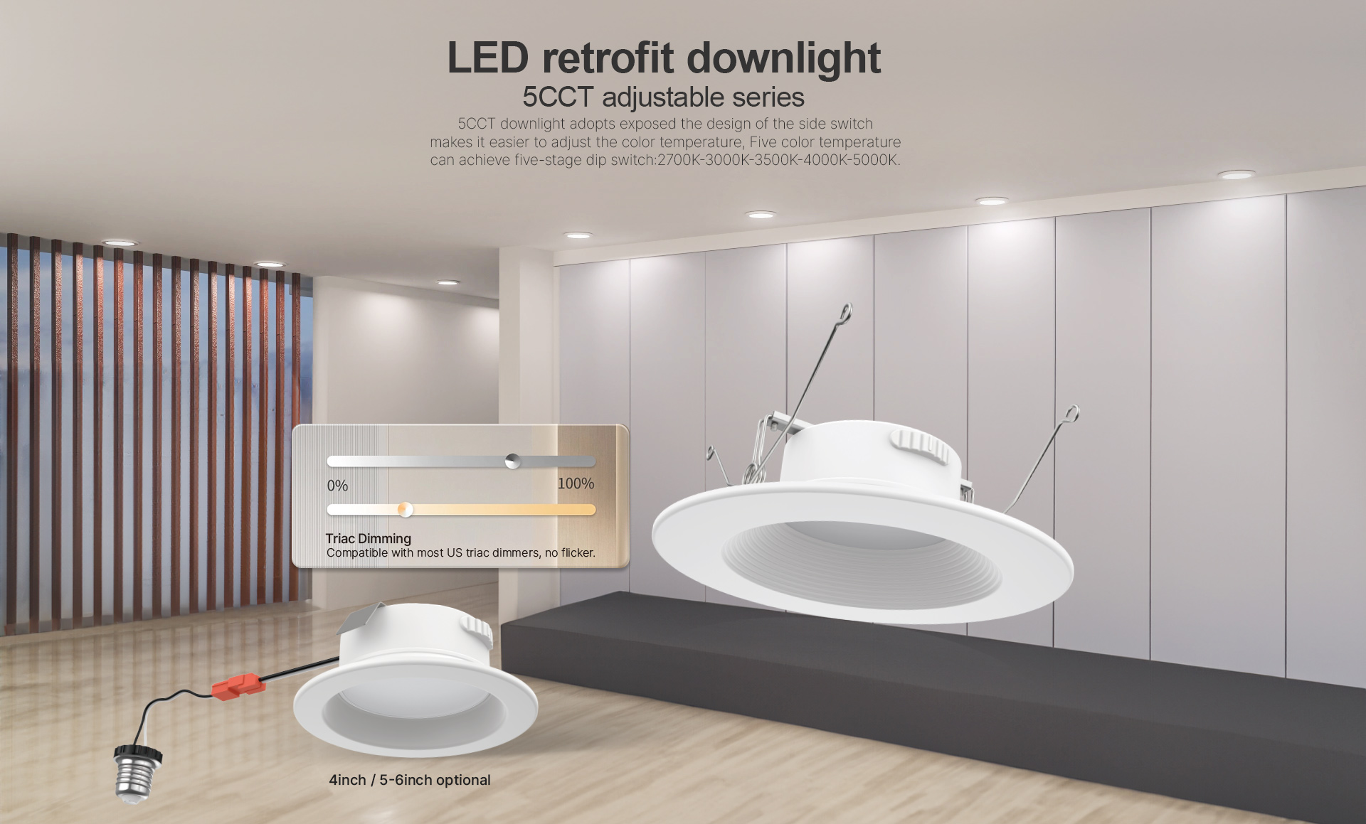 5cct adjustable downlight DL207