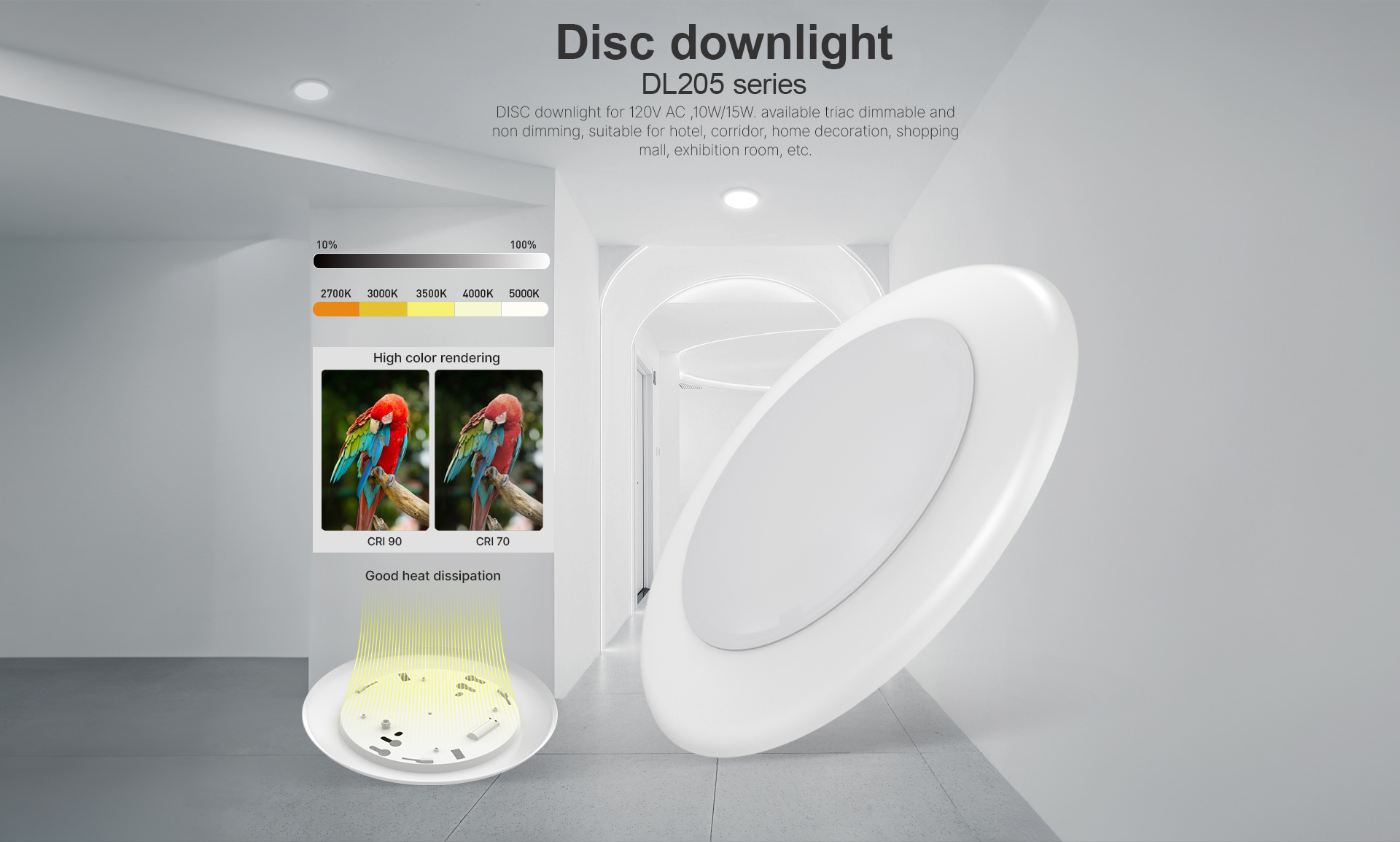 disc downlight dl205