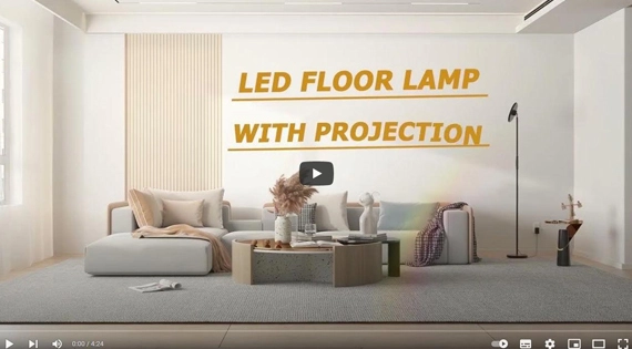 LED FLOOR LAMP WITH PROJECTION-RGBTW Tunable+Projection
