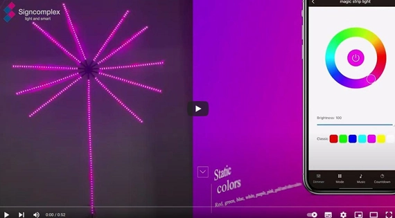 Magic Color Firework Strip Light