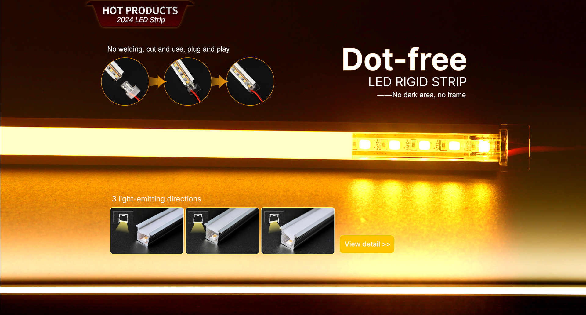 Dot-free rigid strip
