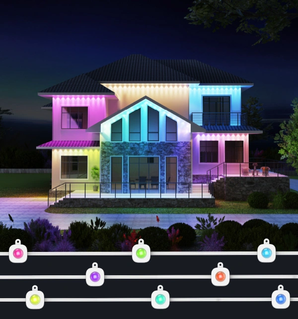 Smart Permanent Outdoor String Lights