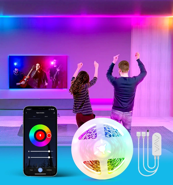 Smart WiFi & Bluetooth 5050ST RGB LED Strip Kit