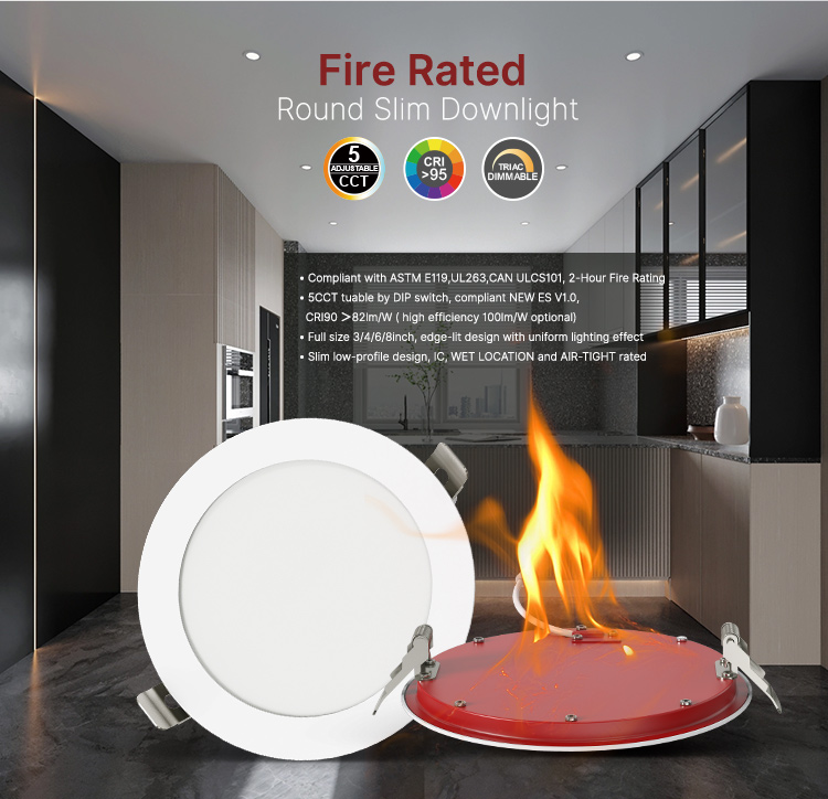 Fire Rated Round Slim Downlight