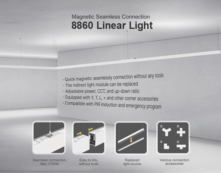 Magnetic Seamless Connection 8860 linear light