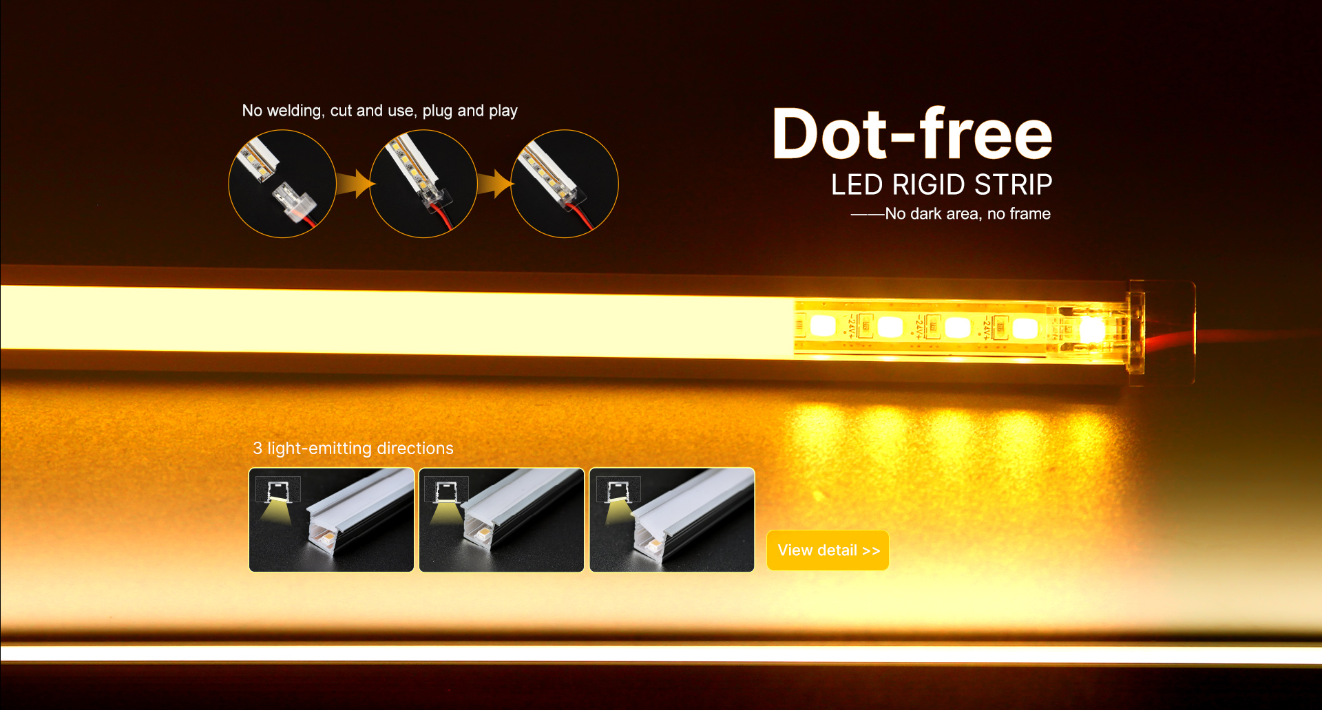 Dot free rigid strip