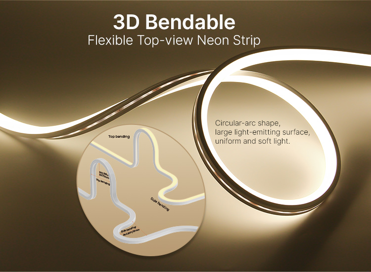 3D Bendable Flexible Top-view Neon Strip